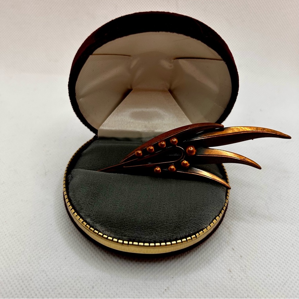 Copper Modernist Brooch